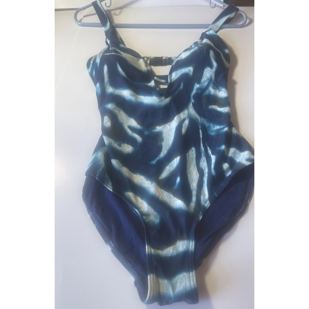 NWT Nip Tuck Swimsuit US sz 4 and AUS 8. Blue Aurora one piece bathing suit.